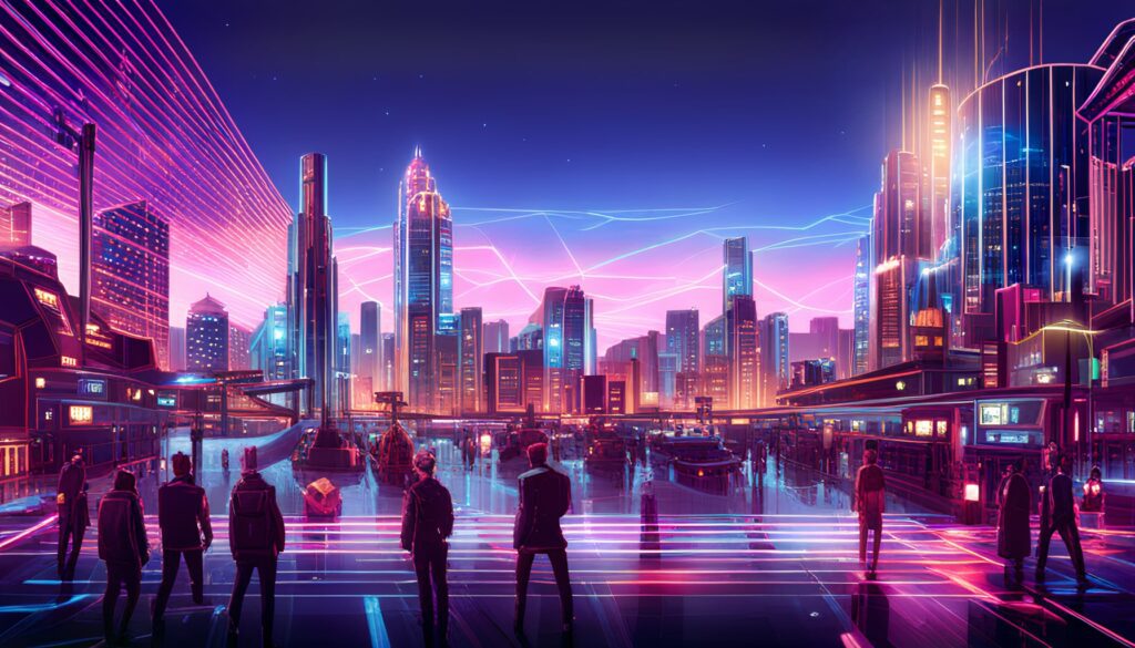 Usher: A New Future of Referral Programs for Web3 and Web2 Businesses 1 284961912 a network of people interconnected by a blockchain min